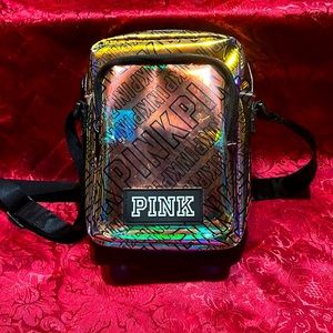 P.I.N.K transparent crossbody/fanny pack worn once